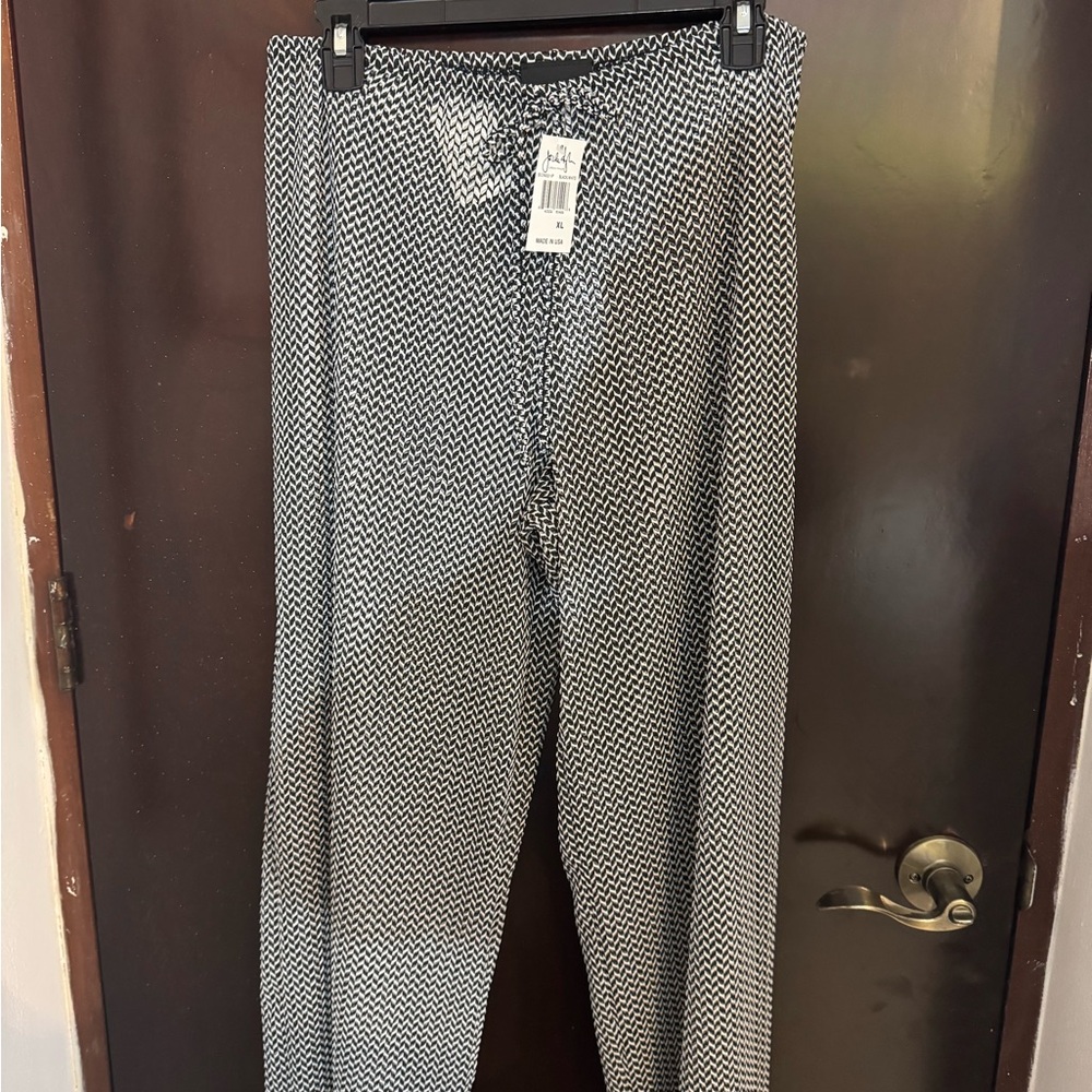 Stylish Black and White Beach cover up pants